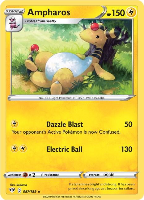 Ampharos #57 Pokemon Darkness Ablaze