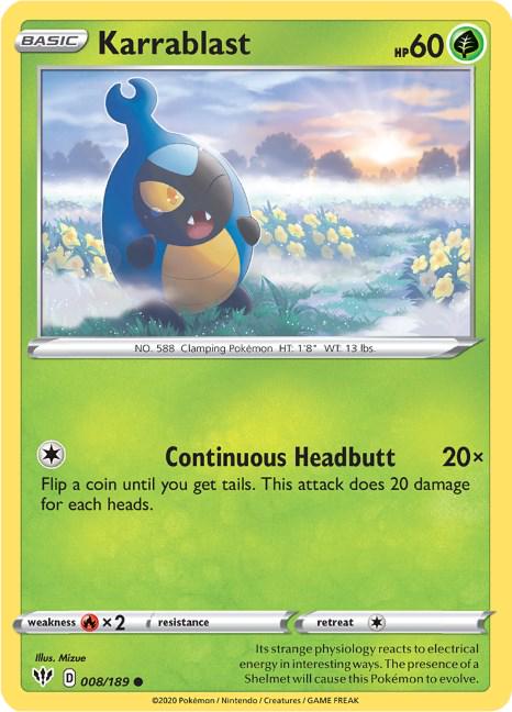 Karrablast #8 Pokemon Darkness Ablaze