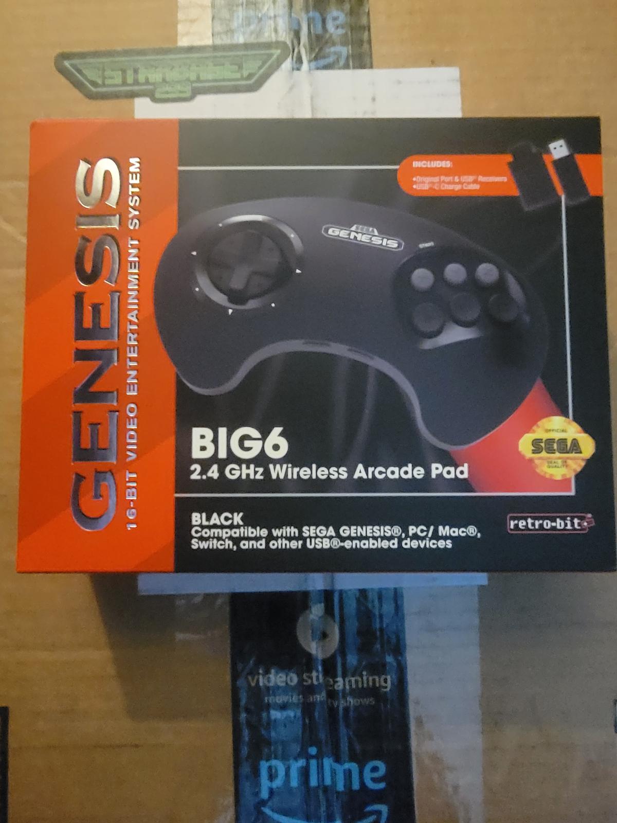 Big 6 Wireless Arcade Pad Sega Genesis