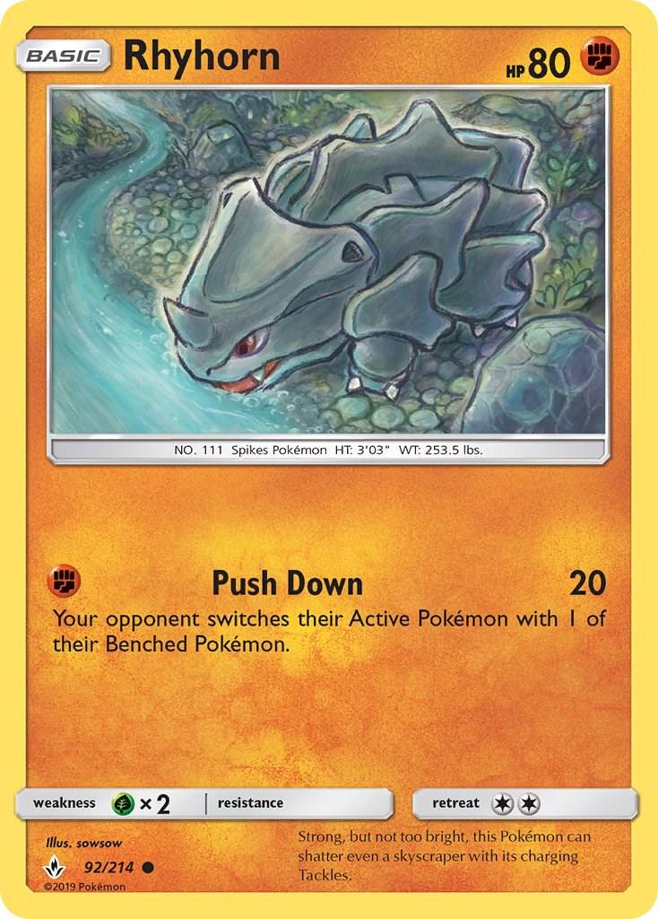 Rhyhorn #92 Pokemon Unbroken Bonds