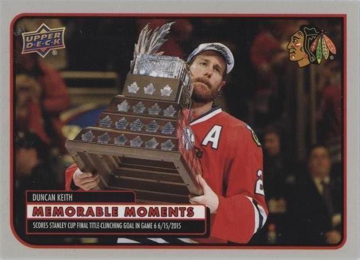 Duncan Keith #MM-42 2025 Upper Deck Chicago Blackhawks Centennial Memorable Moments Hockey