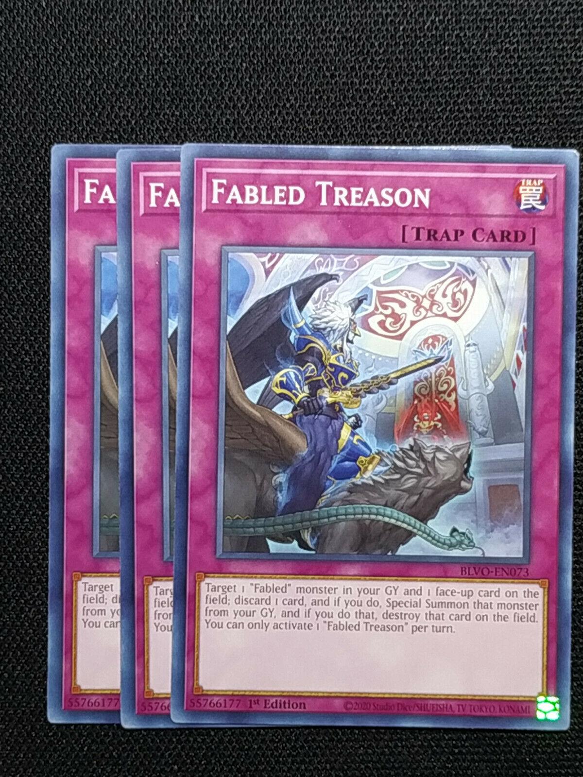 Fabled Treason BLVO-EN073 YuGiOh Blazing Vortex