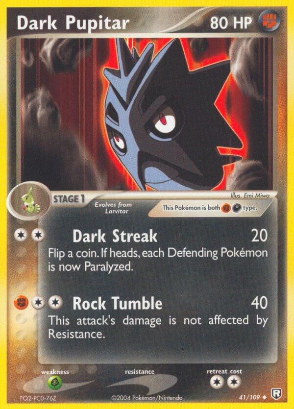 Dark Pupitar #41 Pokemon Team Rocket Returns