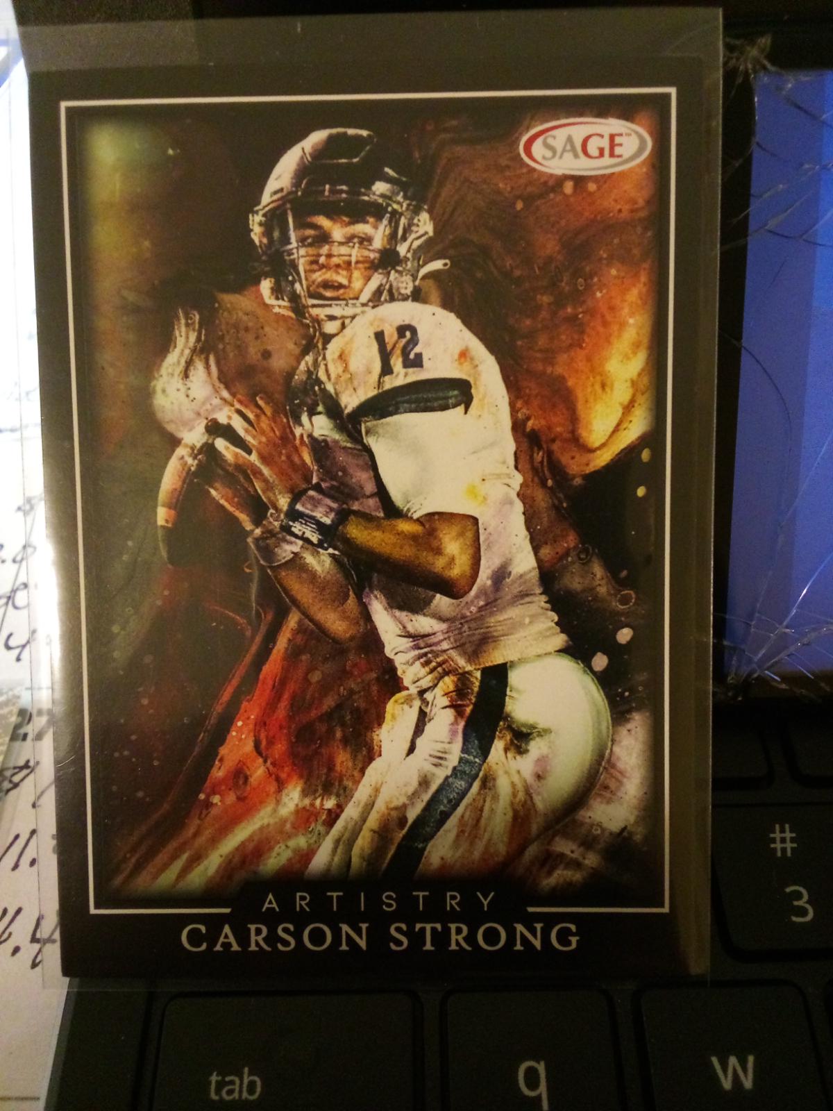 Carson Strong #ART-CS Football Cards 2022 Sage Hit Artistry
