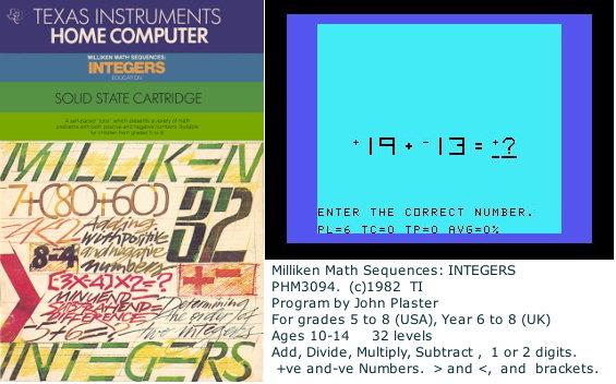 Intergers TI-99