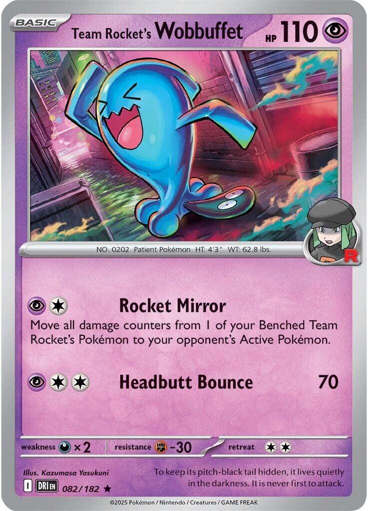 Team Rocket's Wobbuffet #82 Pokemon Destined Rivals