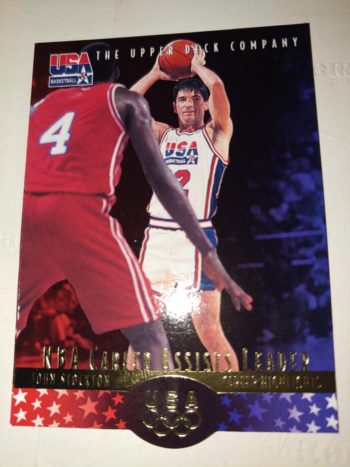 John Stockton #2 Basketball Cards 1996 Upper Deck USA