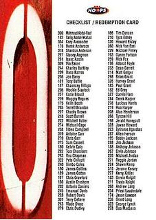 Checklist Redemption Card