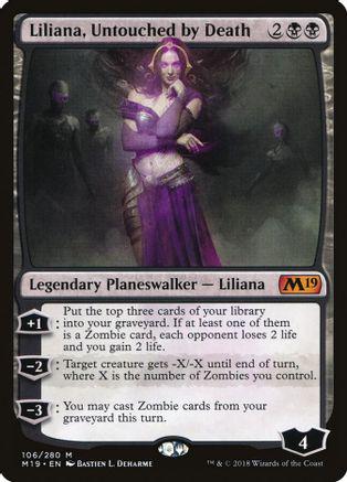 Liliana Untouched by Death 1x FOIL M19 MTG Core Set 2019 Mythic MINT black planeswalker Liliana Untouched by Death 1x FOIL M19 MTG Core Set 2019 Mythic MINT black planeswalker