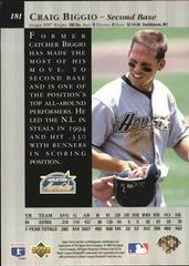 Back | Craig Biggio Baseball Cards 1995 Upper Deck Special Edition