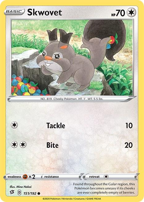 Skwovet #151 Pokemon Rebel Clash