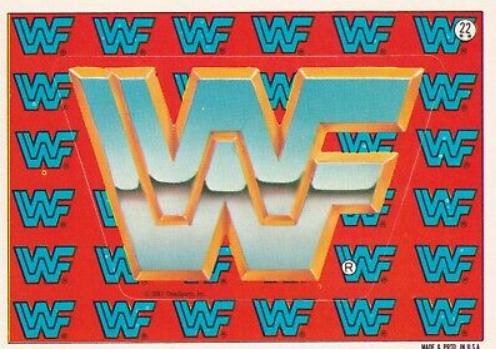 WWF Logo #22 Wrestling Cards 1987 Topps WWF Stickers