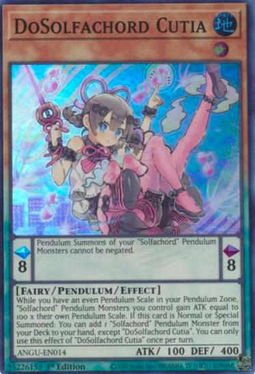 DoSolfachord Cutia ANGU-EN014 YuGiOh Ancient Guardians