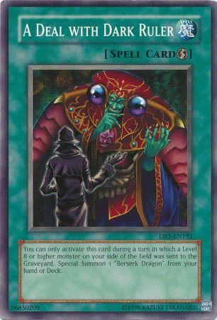 A Deal with Dark Ruler DR1-EN192 YuGiOh Dark Revelation Volume 1