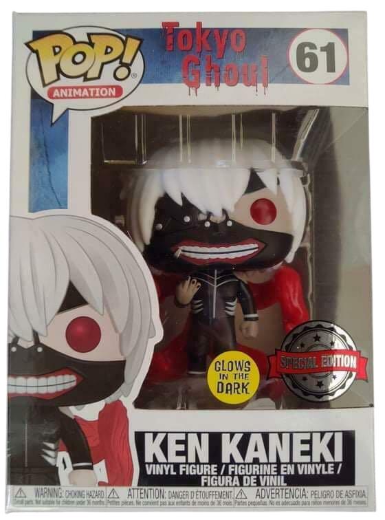 Ken Kaneki #61 Tokyo Ghoul Funko Pop GITD Special Edition GITD exclusive box and figure
