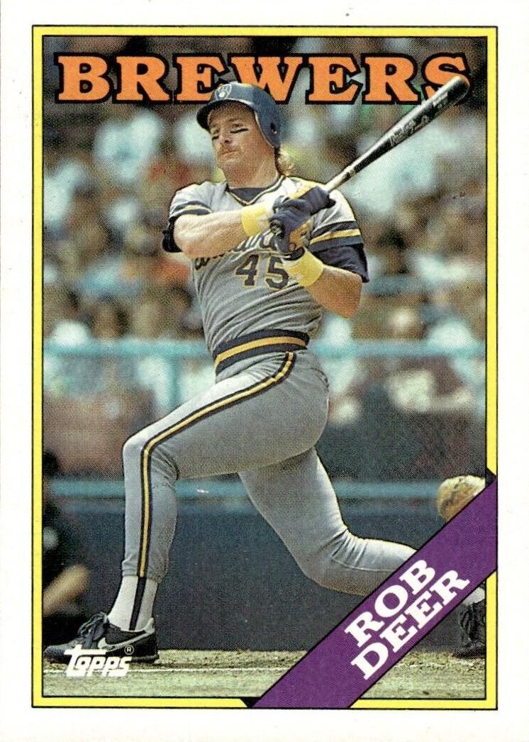 Rob Deer #33 Baseball Cards 1988 Topps
