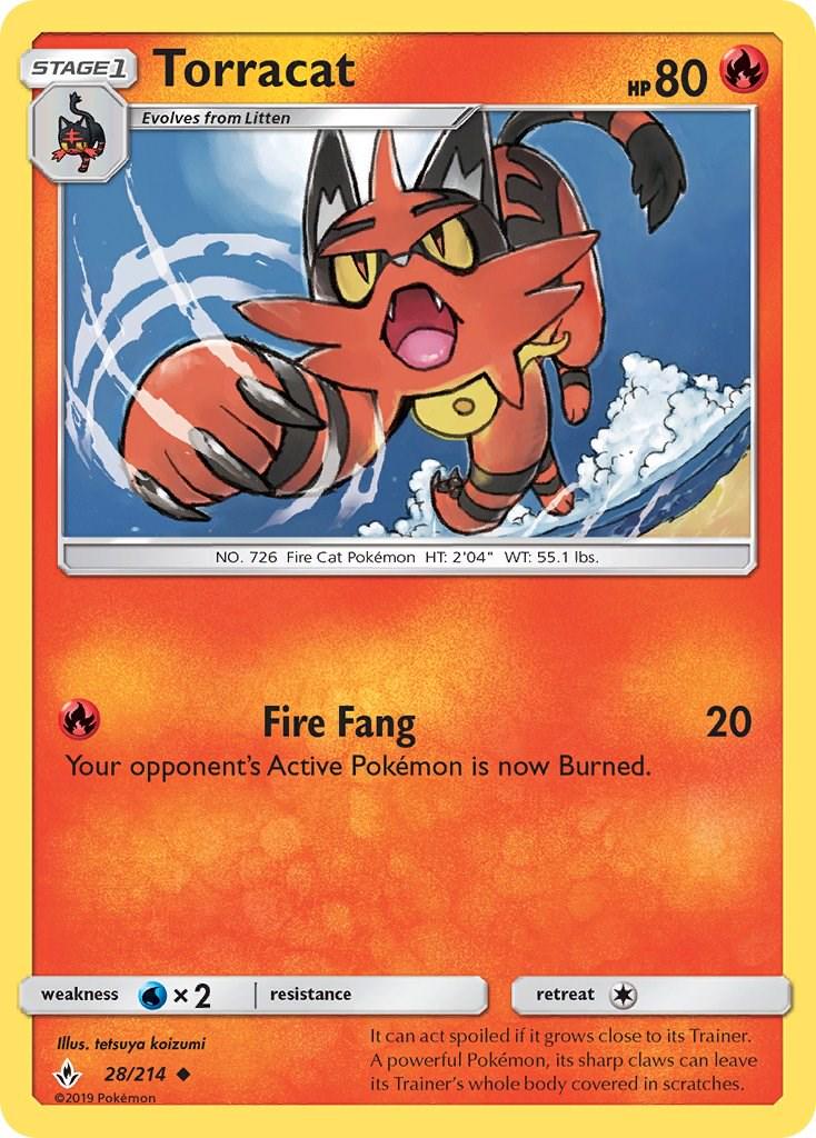 Torracat #28 Pokemon Unbroken Bonds