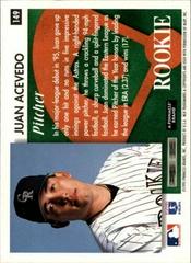 Back | Juan Acevedo Baseball Cards 1995 Summit