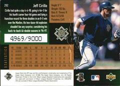 Back | Jeff Cirillo Baseball Cards 1998 Upper Deck Special FX