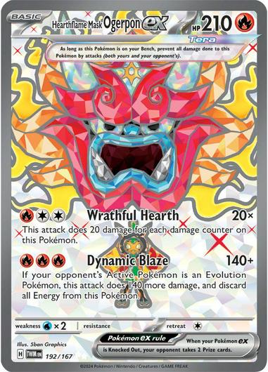 Hearthflame Mask Ogerpon ex #192 Cover Art