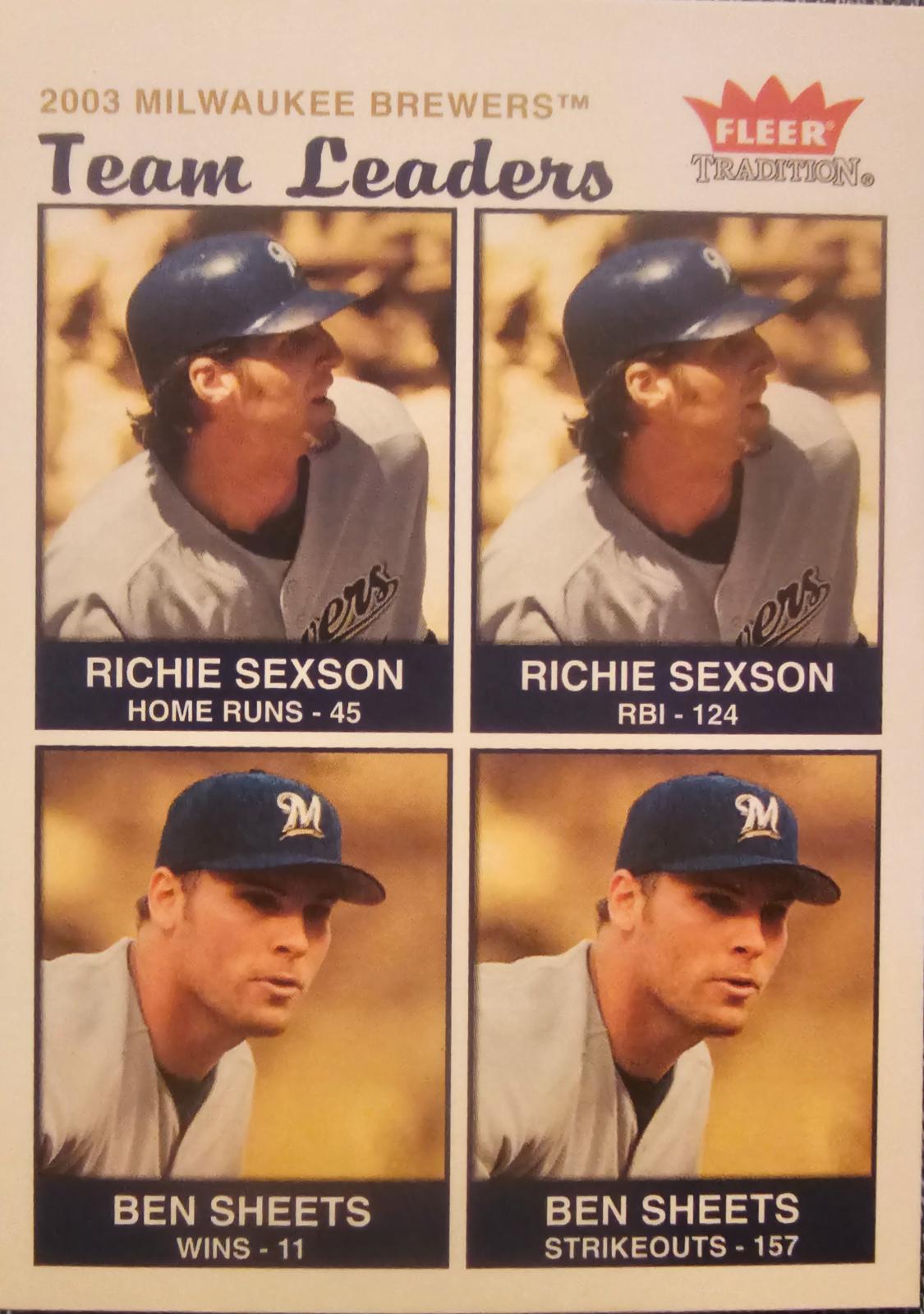 Richie Sexson, Ben Sheets #26 Baseball Cards 2004 Fleer Tradition