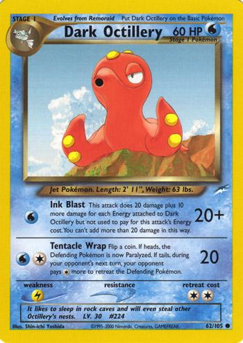 Dark Octillery #62 Pokemon Neo Destiny