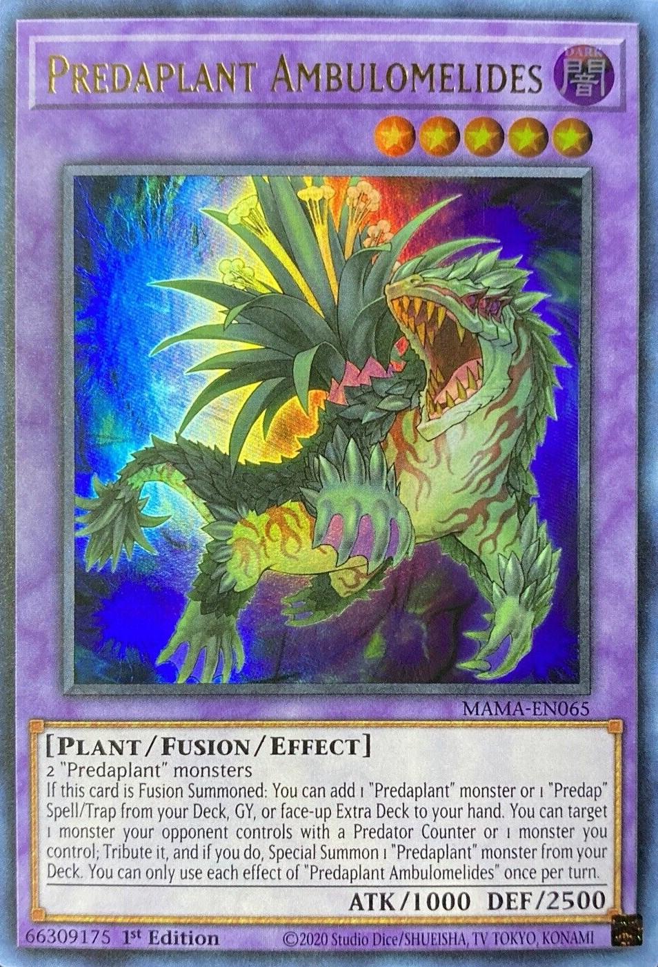 Predaplant Ambulomelides MAMA-EN065 YuGiOh Magnificent Mavens