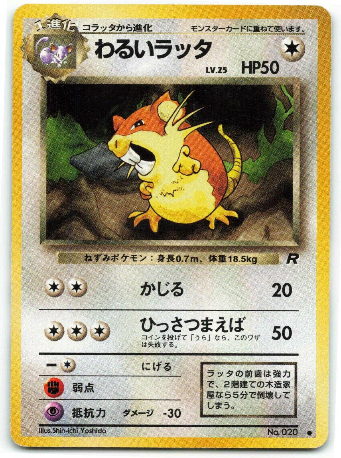 Dark Raticate Pokemon Japanese Rocket Gang