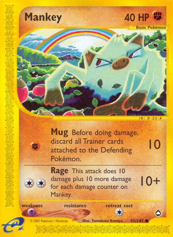 Mankey #92 Pokemon Aquapolis