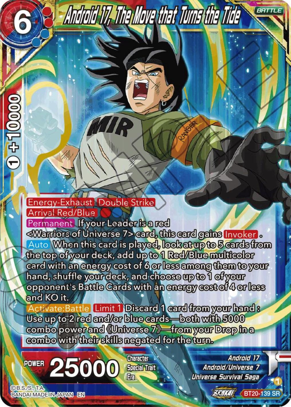 Android 17, The Move that Turns the Tide BT20-139 Dragon Ball Super Power Absorbed