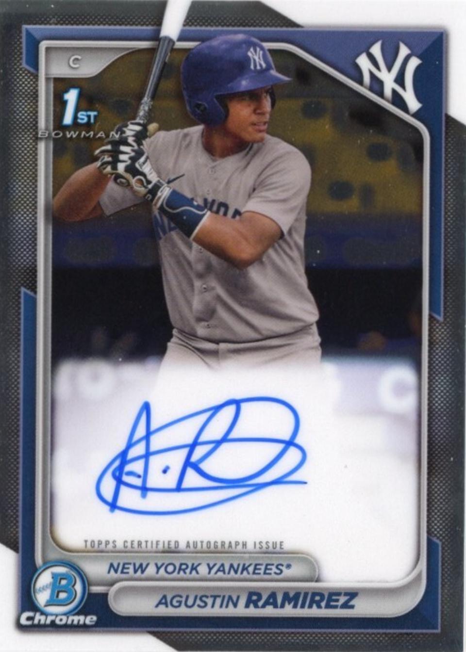 Agustin Ramirez #CPA-AR Baseball Cards 2024 Bowman Chrome Prospects Autograph