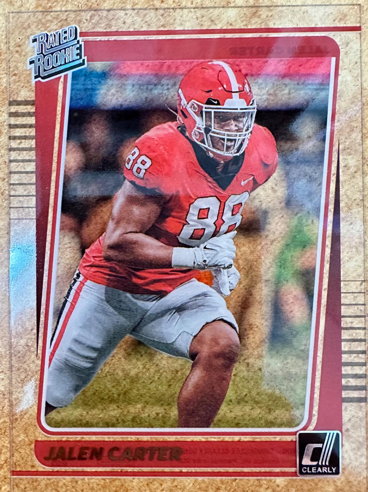 Jalen Carter #37 Football Cards 2023 Panini Chronicles Draft Picks Clearly Donruss
