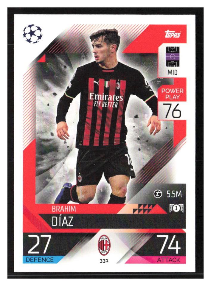 Brahim Diaz #331 2022 Topps Match Attax UEFA Champions League