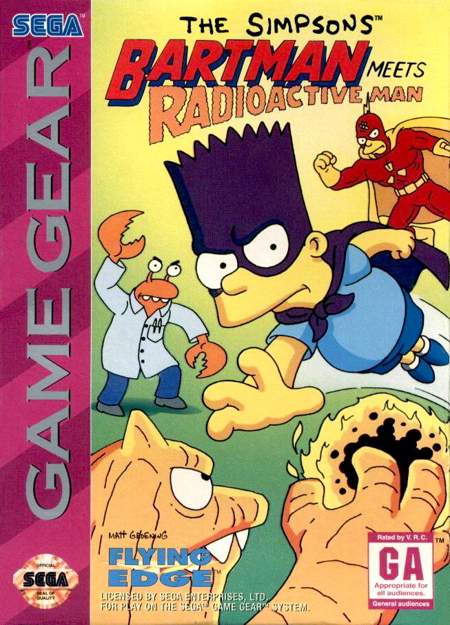 The Simpsons Bartman Meets Radioactive Man Sega Game Gear
