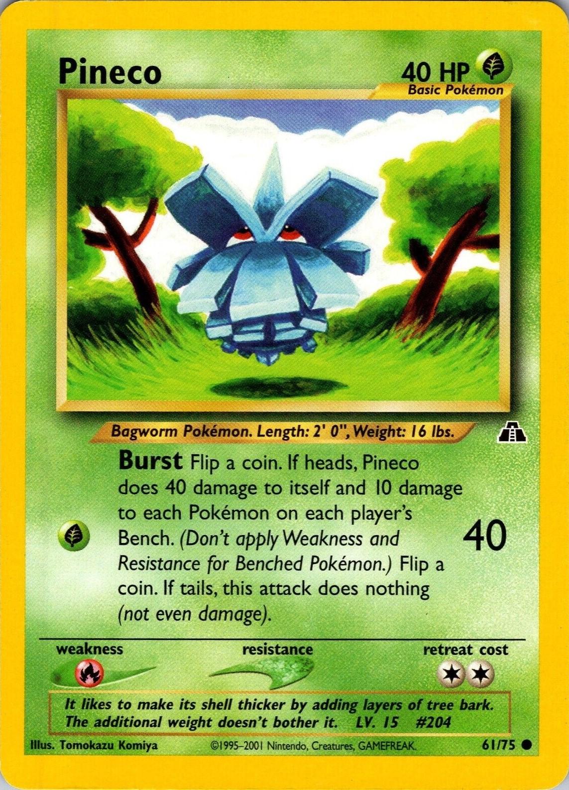 Pineco #61 Pokemon Neo Discovery