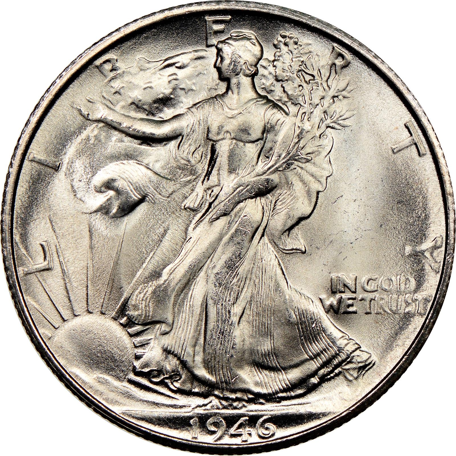 1946 S Coins Walking Liberty Half Dollar