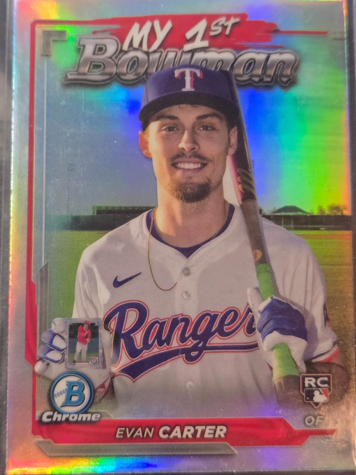 Evan Carter #M1B-7 Baseball Cards 2024 Bowman Chrome My 1st Bowman