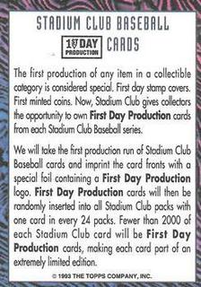 Info Card-First Day Production Cards
