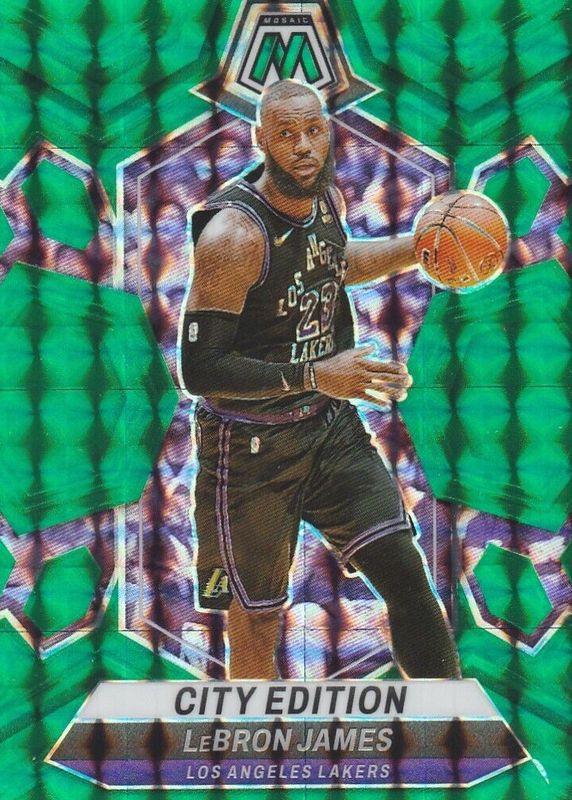 2023 Panini Mosaic LeBron James [Green] #278 card