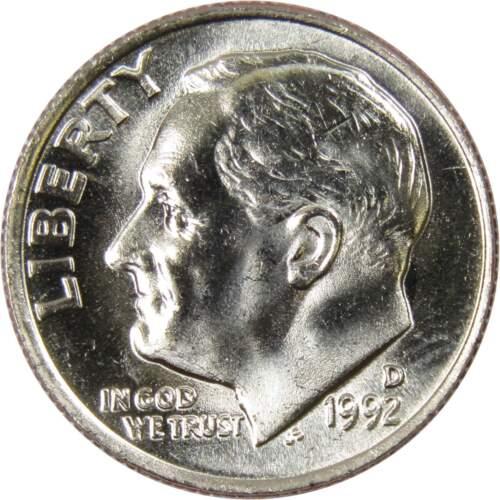 1992 D Coins Roosevelt Dime