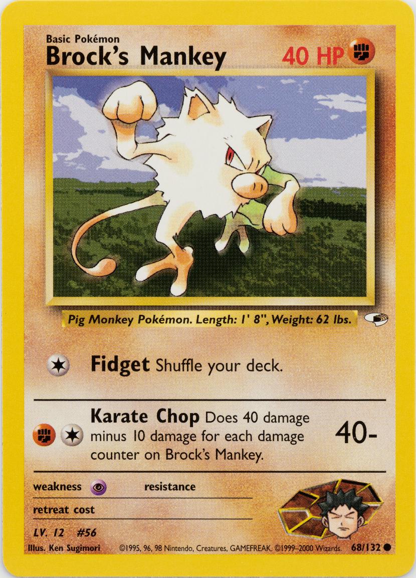 Brock's Mankey #68 Pokemon Gym Heroes