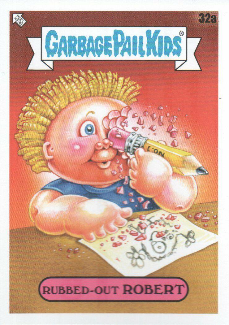 Rubbed-Out ROBERT #32a Garbage Pail Kids Late To School