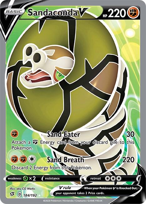 Sandaconda V #184 Pokemon Rebel Clash