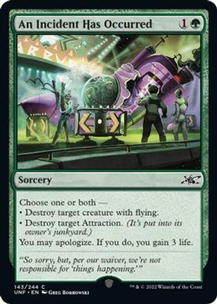 An Incident Has Occurred Magic Unfinity