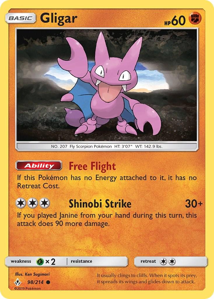 Gligar #98 Pokemon Unbroken Bonds