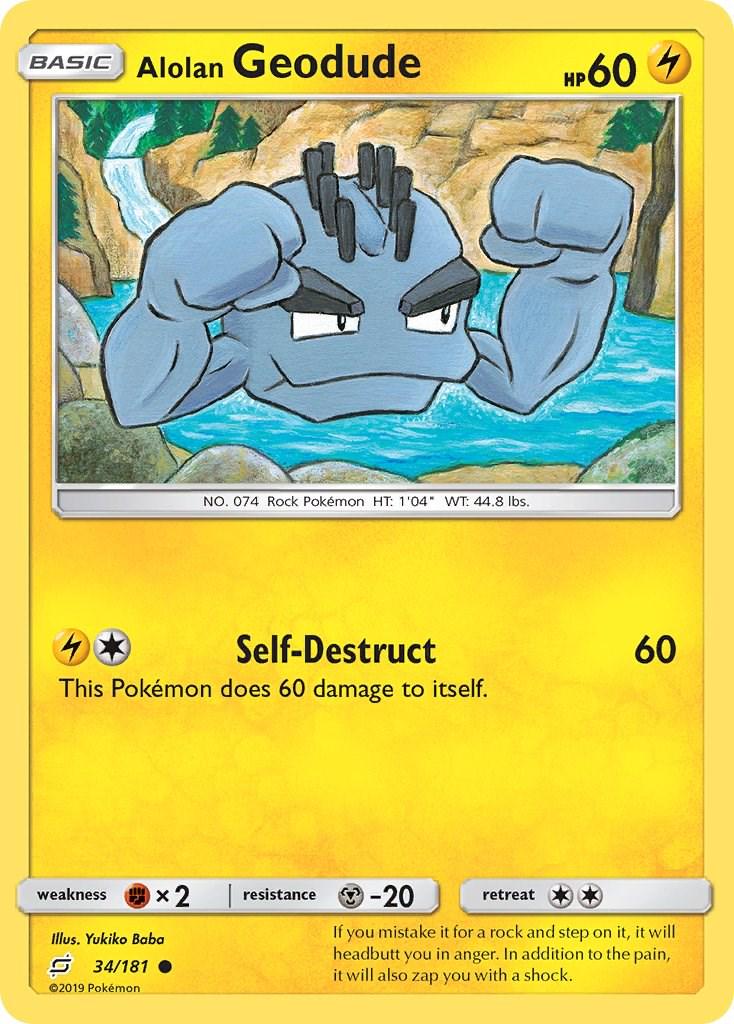 Alolan Geodude #34 Pokemon Team Up