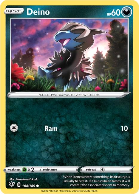 Deino #108 Pokemon Darkness Ablaze