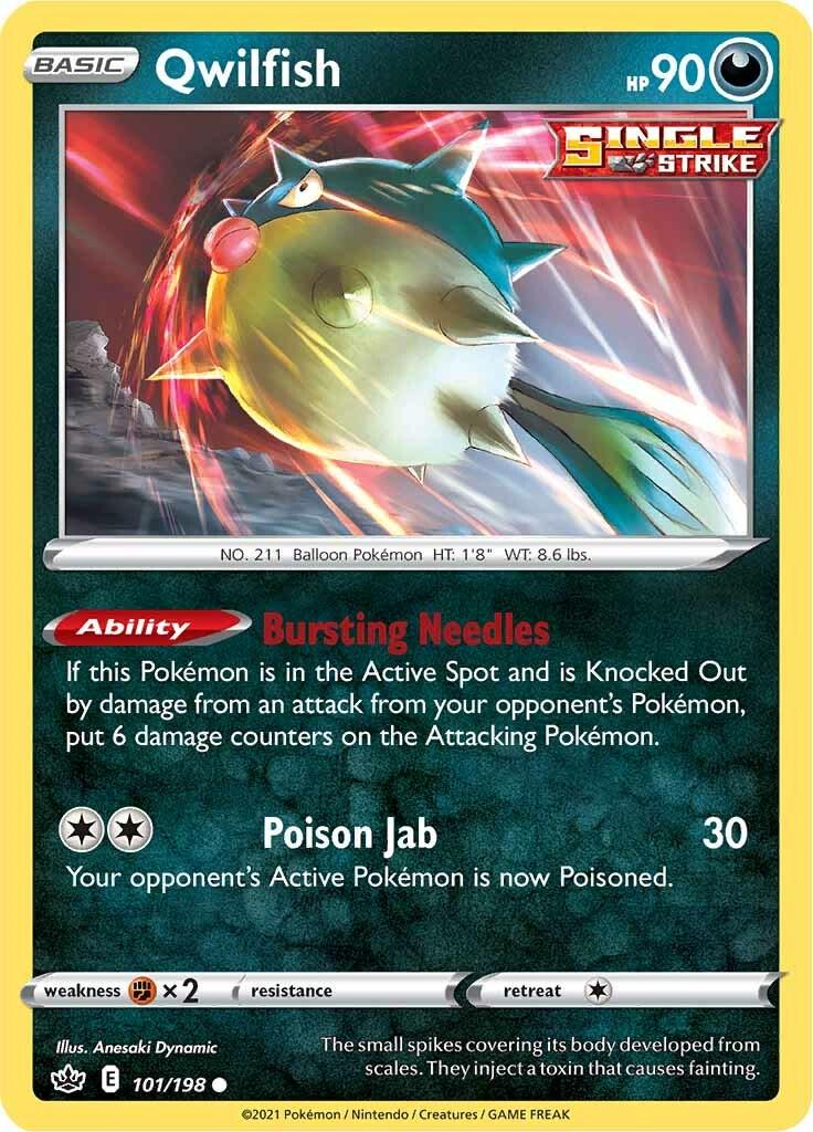 Qwilfish #101 Pokemon Chilling Reign