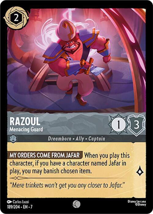 Razoul - Menacing Guard #189 Lorcana Archazia's Island