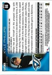 Back Of Card | Kyle Phillips Baseball Cards 2010 Topps